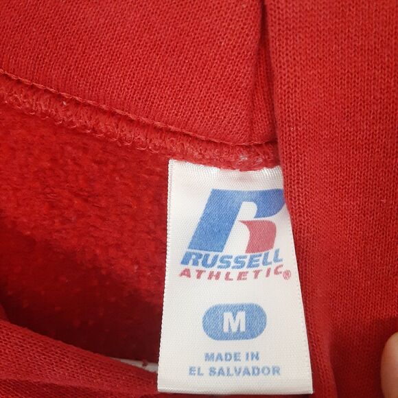 Vtg Y2k 2000s Red Russell Athletic Ohio State Buckeyes University Hoodie Men's M - Picture 5 of 10